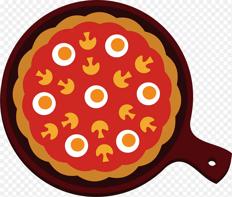 矢量手绘披萨