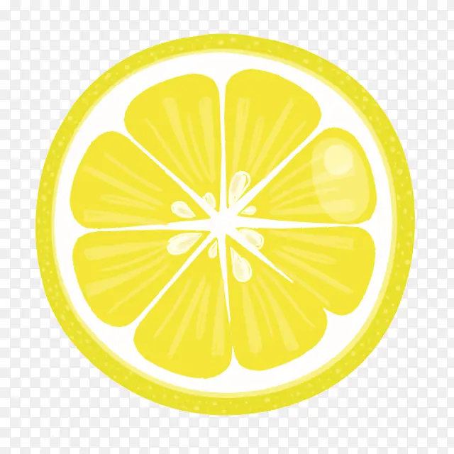 柠檬手绘黄色