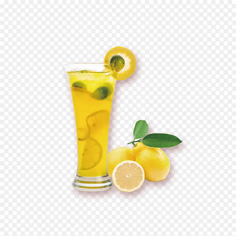 黄色的柠檬汁
