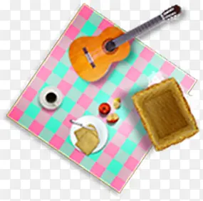 露营垫子吉他早餐