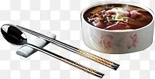 陶瓷碗具食物碗筷勺子