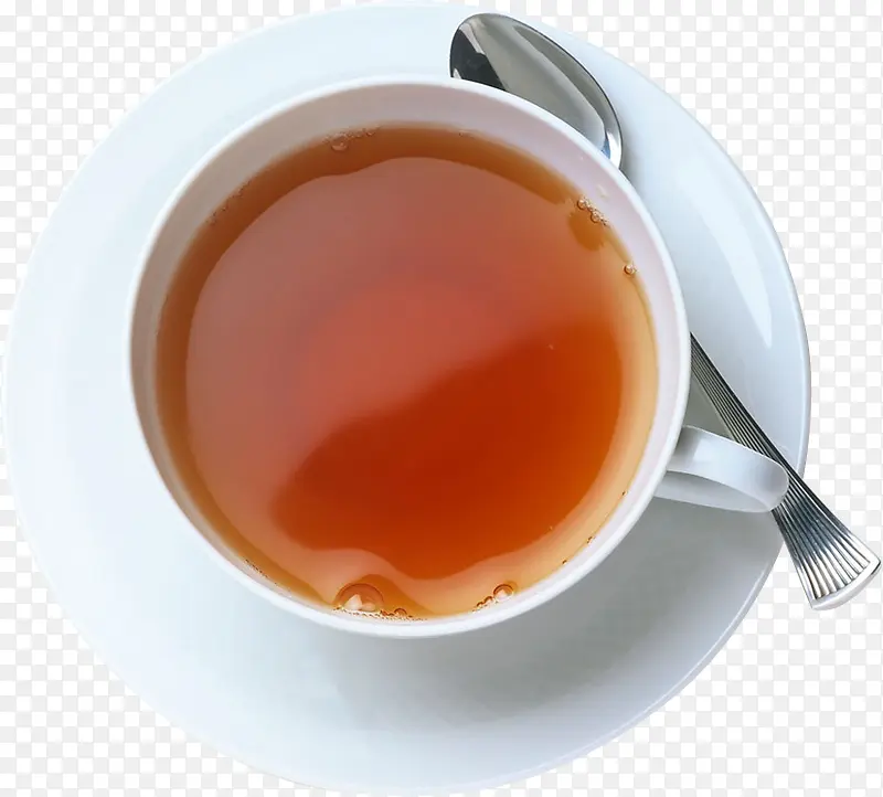 茶红茶茶杯勺子