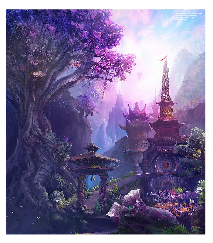 紫色梦幻仙境壁纸