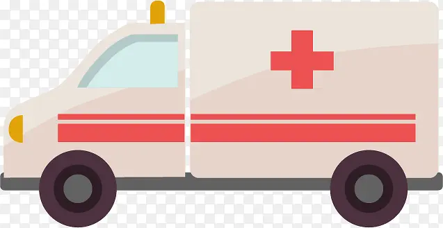 卡通救护车元素