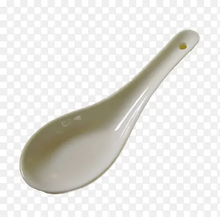白色瓷勺子