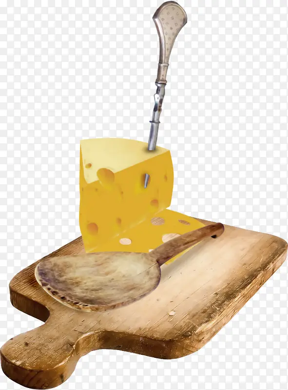 板垫上的奶酪