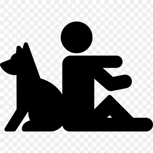 狗和人的座位图标