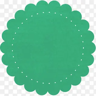 绿色底纹花边装饰