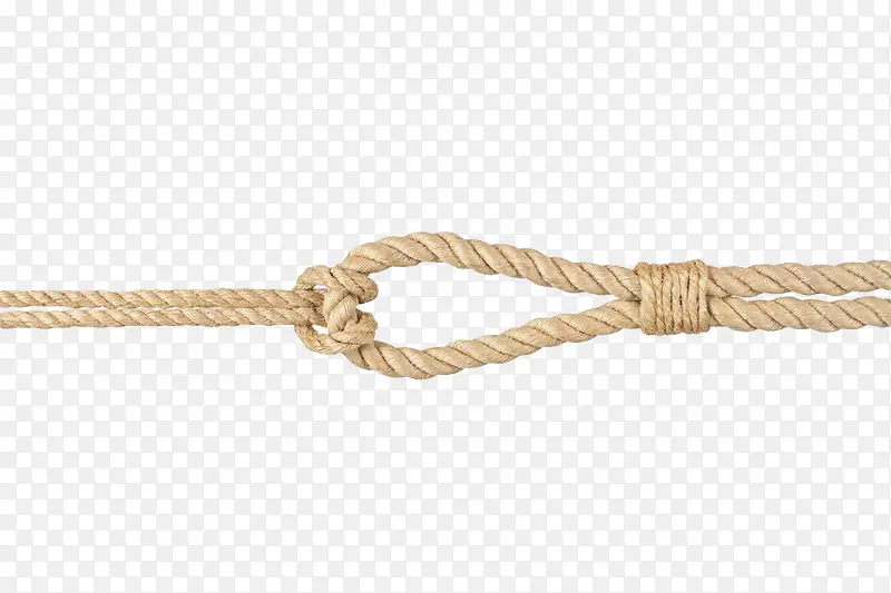 黄色麻绳绳结