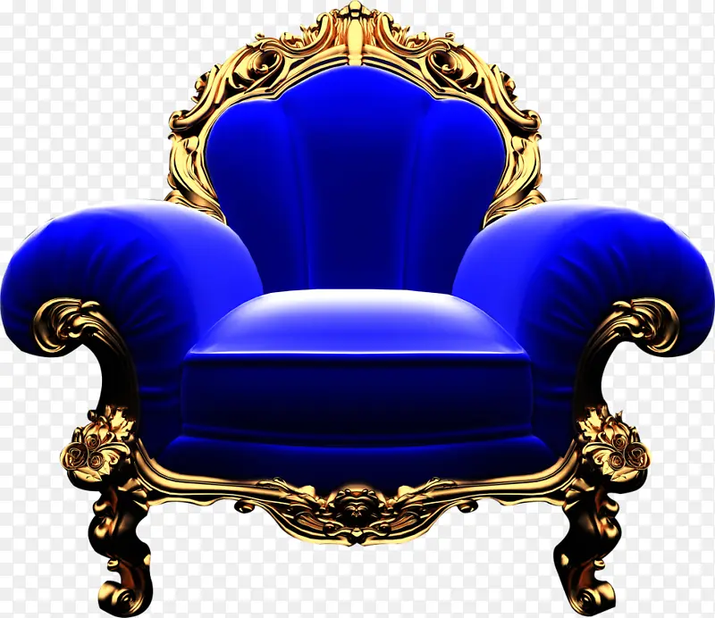 复古欧式蓝色沙发