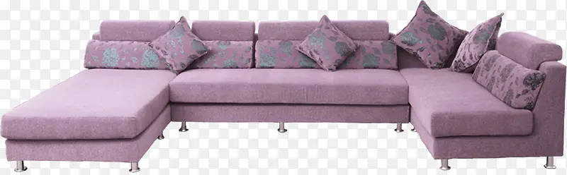 春天紫色沙发装饰