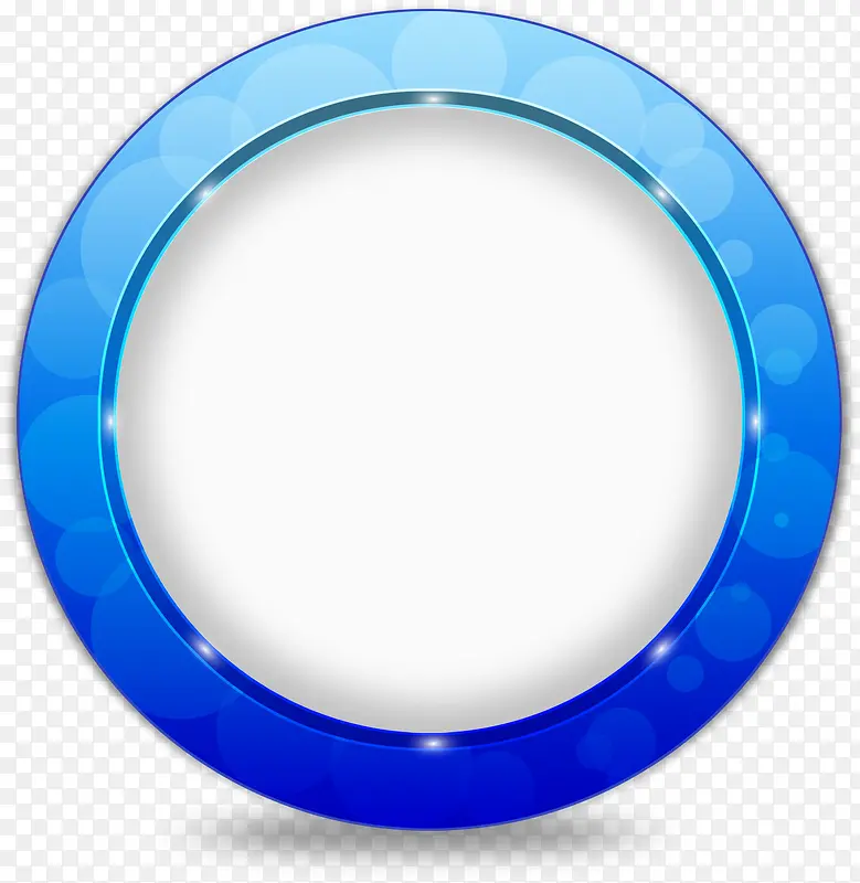 圆形蓝色花纹设计