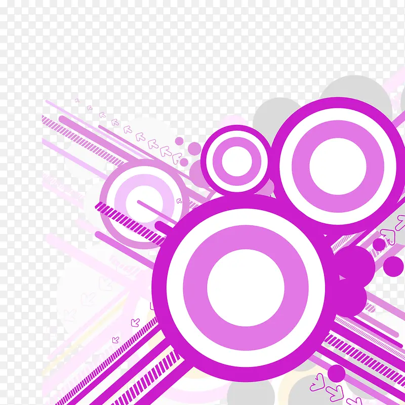 矢量紫色圆圈装饰图案
