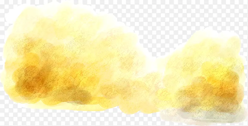 创意合成水彩黄色的云朵