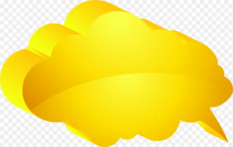 黄色立体云朵