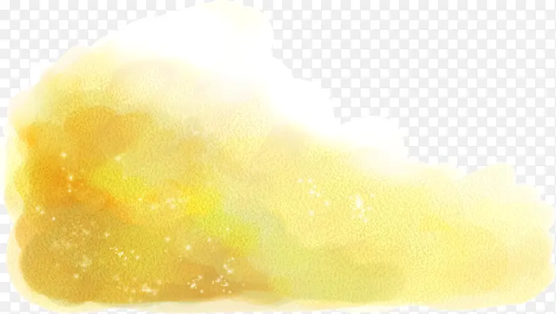 黄色水墨设计云朵