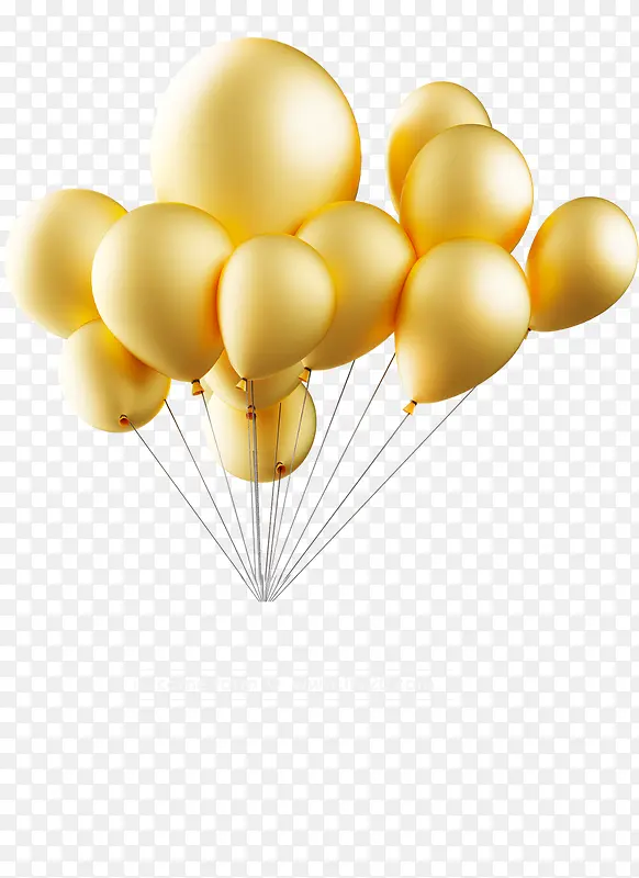 金色质感气球