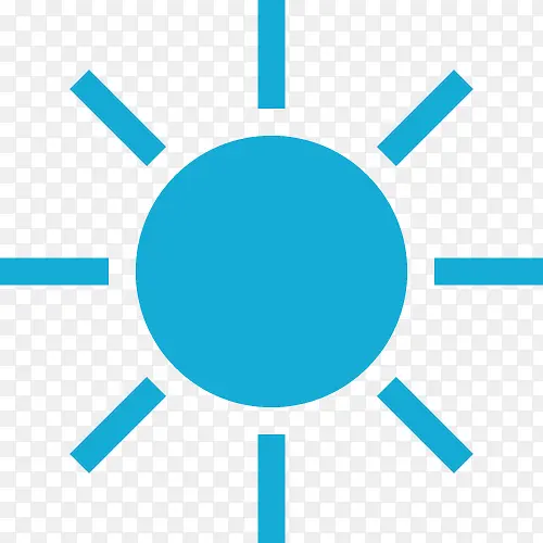蓝色小太阳图标（500×500）