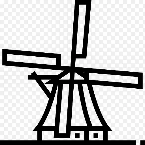 Kinderdijk的风车图标