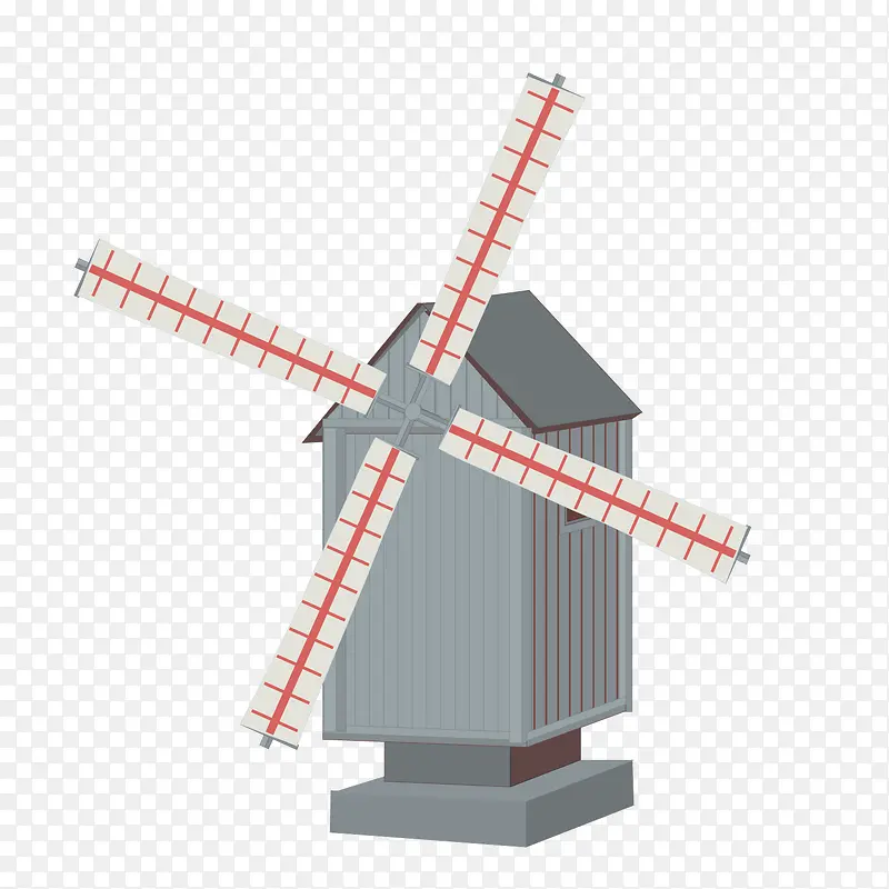 矢量风车建筑风力发电