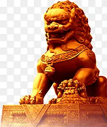 狮子荣耀守卫雕塑场景