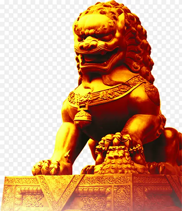 金色狮子雕塑设计