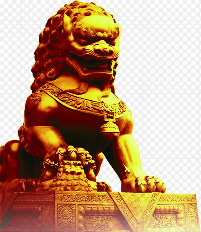 金色荣耀狮子雕塑