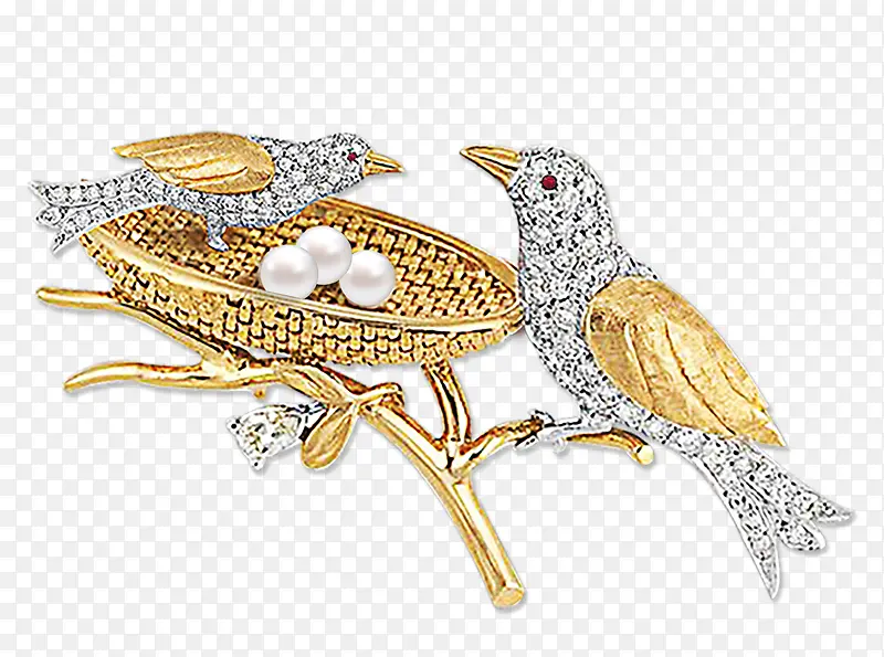 两只珠宝钻石的鸟