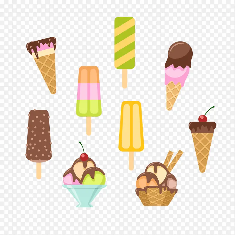 夏天冰淇淋甜筒