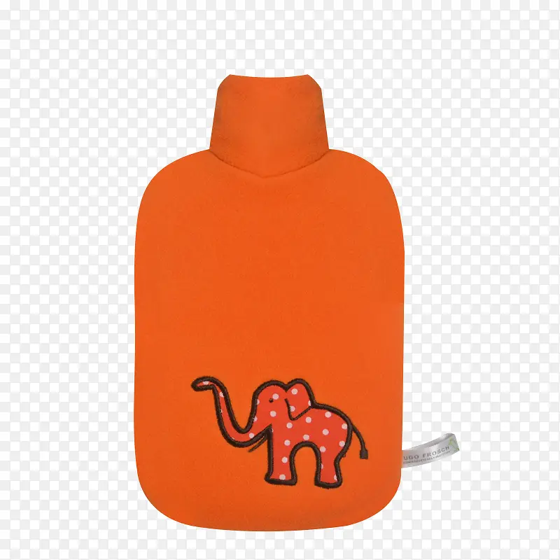 橙色卡通大象热水袋