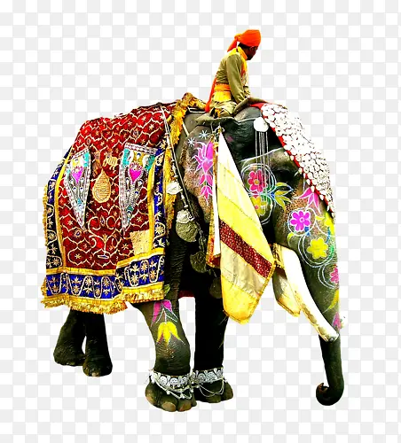 彩色装饰泰国大象
