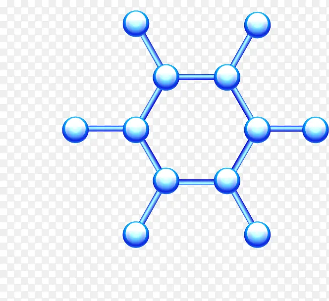 蓝色矢量分子结构