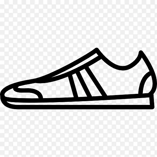 运动鞋的轮廓从侧面图标
