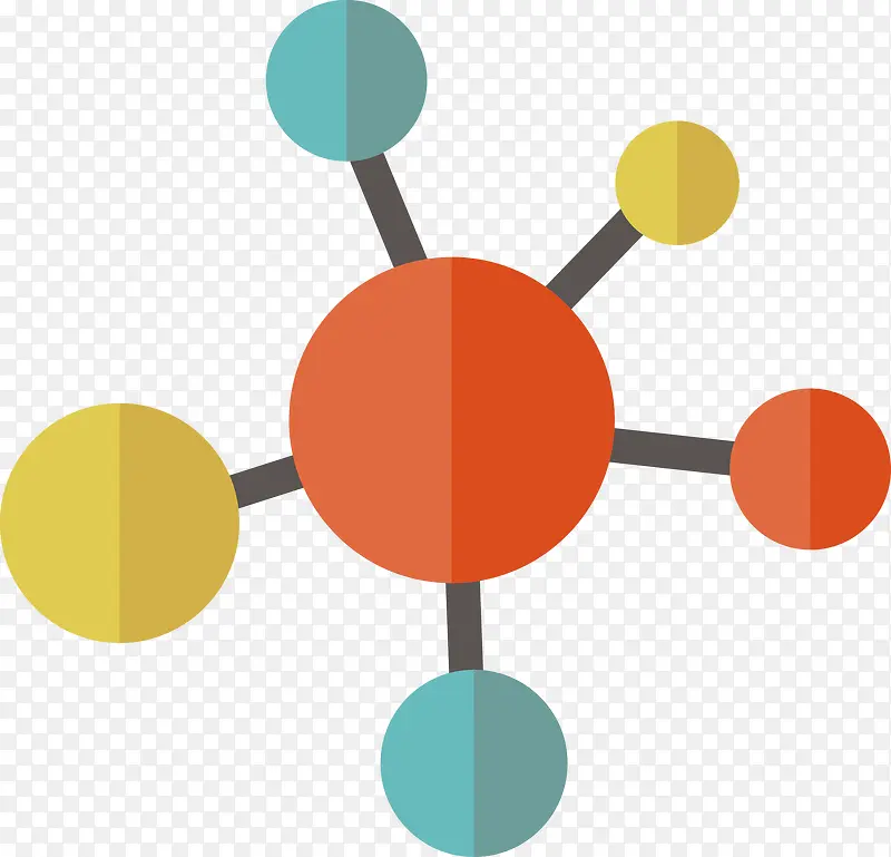 分子卡通矢量图