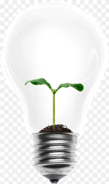 创意环保绿色能源公益广告灯泡嫩