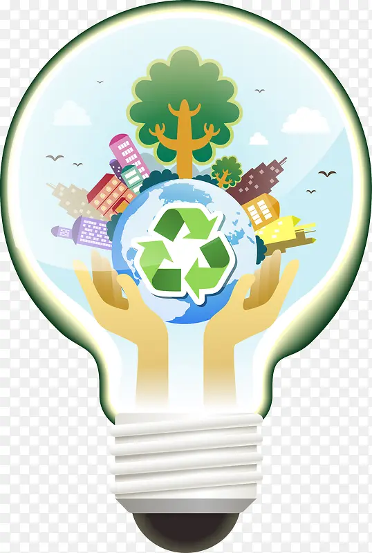 绿色环保创意节能灯泡