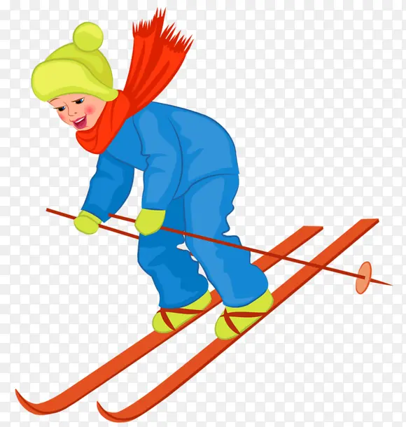 卡通滑雪