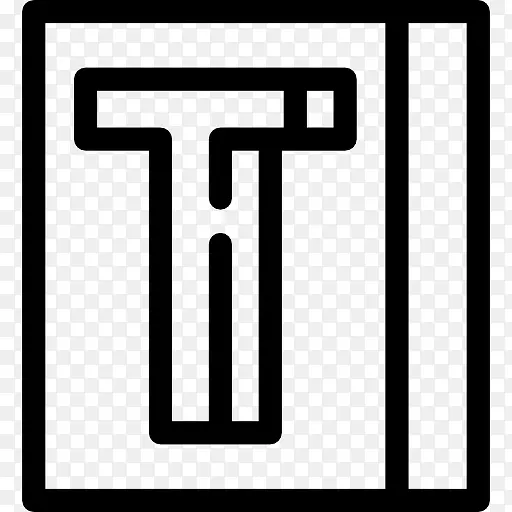字母T矩形图标