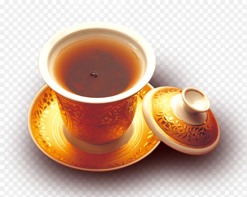 一杯茶和杯子
