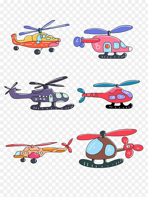 卡通直升机集合