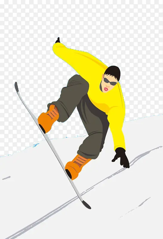 耍酷滑雪的人