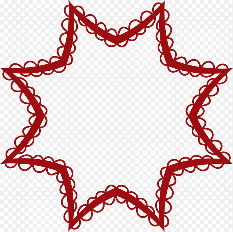红色圈圈花纹装饰
