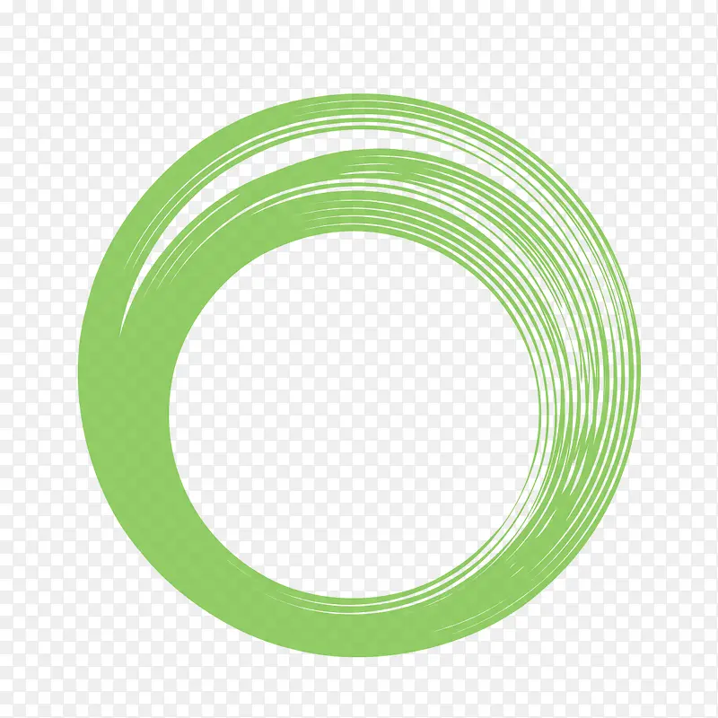 绿色的圆环的线条