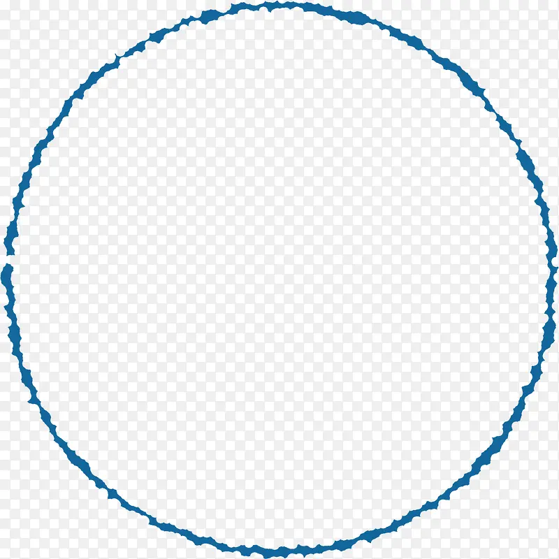手绘蓝色纹理形状圈圈