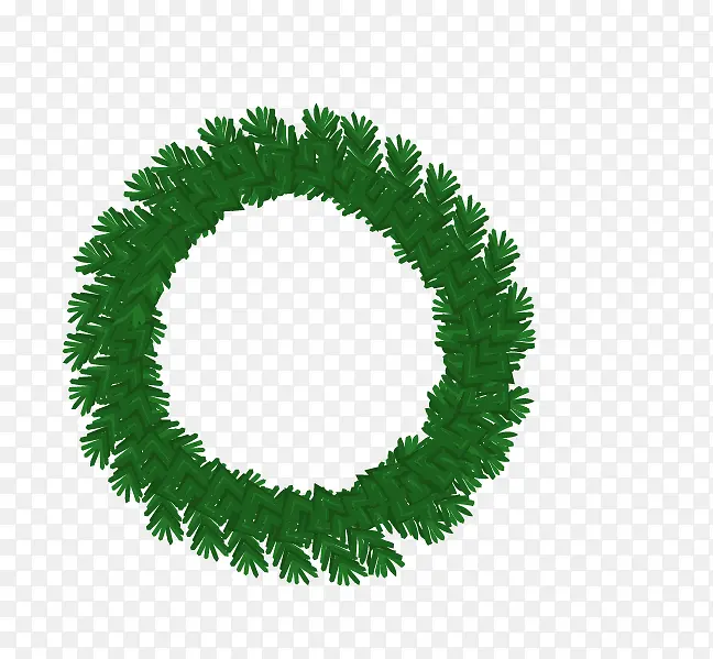 矢量手绘绿色圆环