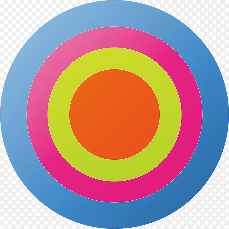 彩色圆环矢量图