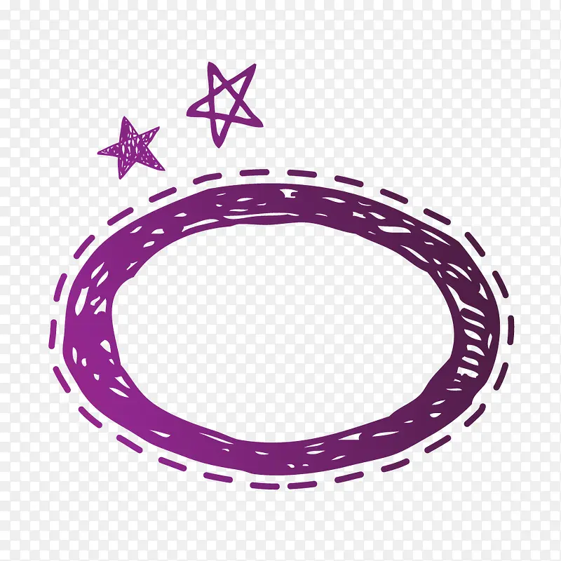 手绘圆环和星星