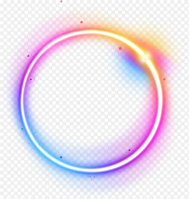 粉色蓝色光效圆环