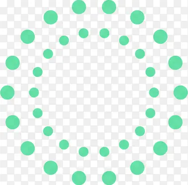 绿色手绘圆形圆环
