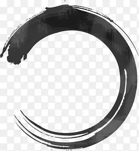黑色圆环设计水墨